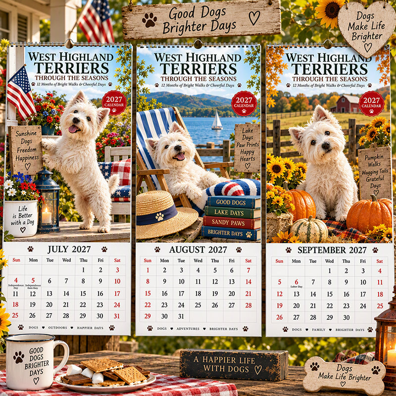 West Highland Terriers 2027 Calendar