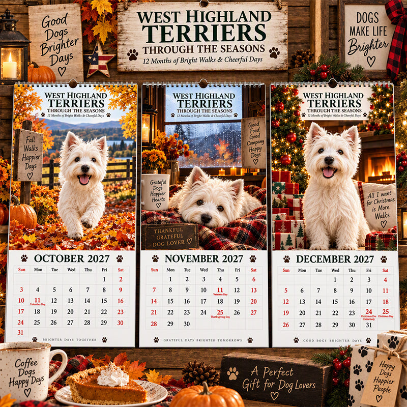 West Highland Terriers 2027 Calendar